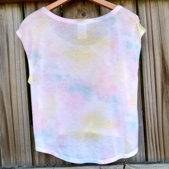 PINK Victoria's Secret Tie Dye Cropped T-Shirt - Picture 7 of 8
